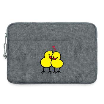 chicks in love (c) - Laptop bag 13" - heather grey - Front