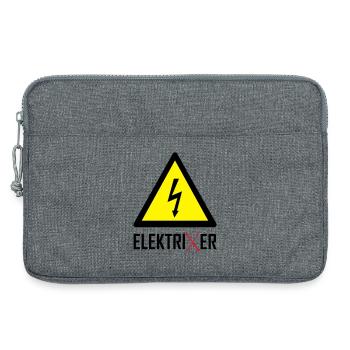 ElektriXer Elektriker Blitz Pfeil - Laptoptasche 13" - Grau meliert - Vorne