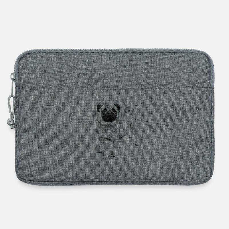 Mops - Laptoptasche 13" - Grau meliert