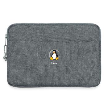 Pc computer Pinguin nerd geek Programmierer Admin - Laptoptasche 13" - Grau meliert - Vorne