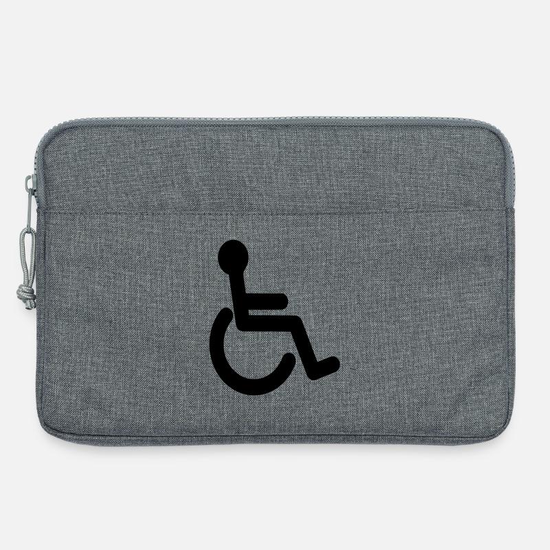 Grundlegendes Rollstuhlsymbol # - Laptoptasche 13" - Grau meliert