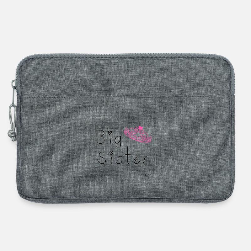 Große Schwester - Laptoptasche 13" - Grau meliert