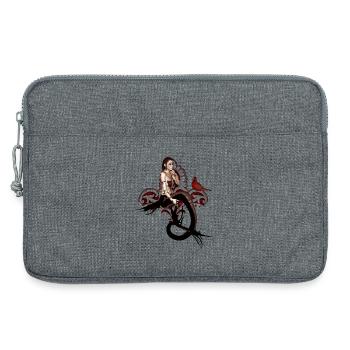 Wonderful dark mermaid sitting in a tree - Laptop bag 13" - heather grey - Front