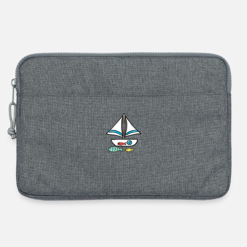 Segelboot - Laptoptasche 13" - Grau meliert