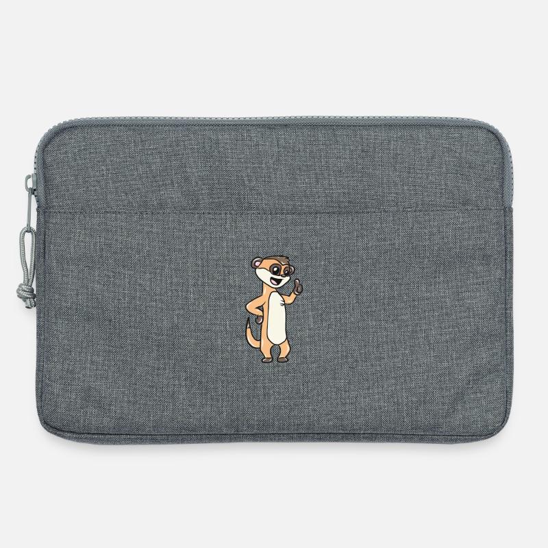 Tier Erdmännchen - Laptoptasche 13" - Grau meliert