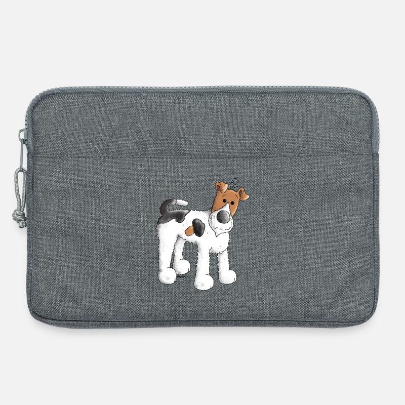 Foxterrier - Fox Terrier - Hund - Laptoptasche 13" - Grau meliert