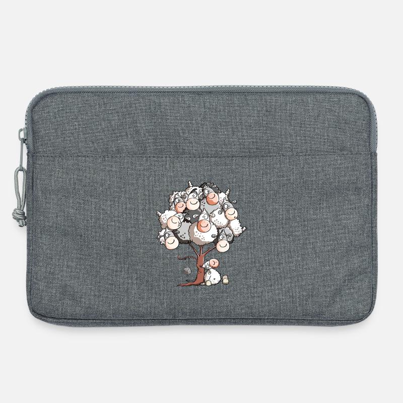 Wolliges Schafbäumchen - Laptoptasche 13" - Grau meliert