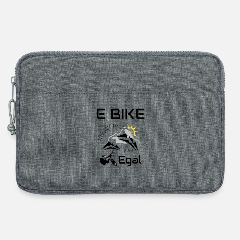 E Bike - Berg oder Tal, ist mir Egal - Laptoptasche 13" - Grau meliert