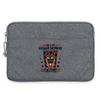 Sonnenbrillen-Schäferhund im Retro-Look - Laptoptasche 13" - Grau meliert - Vorne