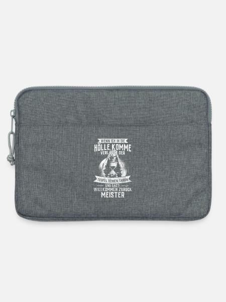 Wenn ich in die Hölle komme verlässt der Teufel - Laptoptasche 13" - Grau meliert