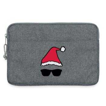 Christmas Hat Sunglasses Xmas Shades - Laptop bag 13" - heather grey - Front