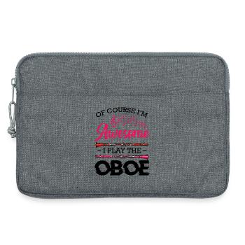 Graphique de partitions de musique rose - Sacoche pour ordinateur portable 13 pouces - gris chiné - Devant
