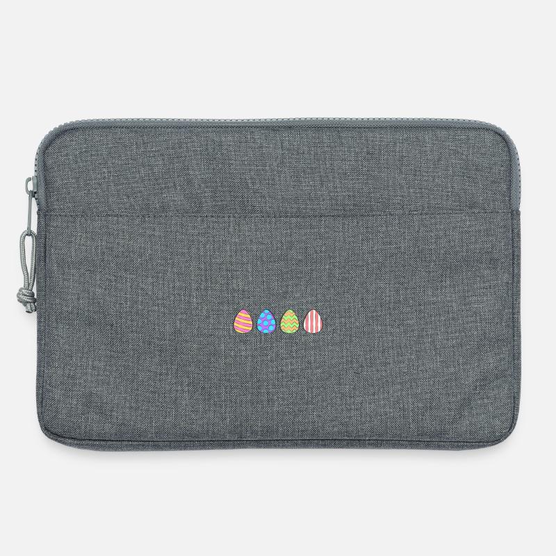 4 colorful Easter eggs - Laptop bag 13" - heather grey