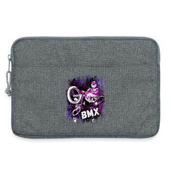 BMX / Bmx / bmx / Geschenkidee / Geburtstag - Laptoptasche 13" - Grau meliert - Vorne