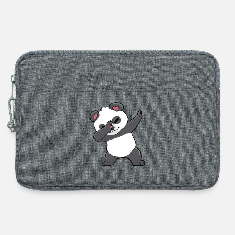 Lustiger Panda - Laptoptasche 13" - Grau meliert