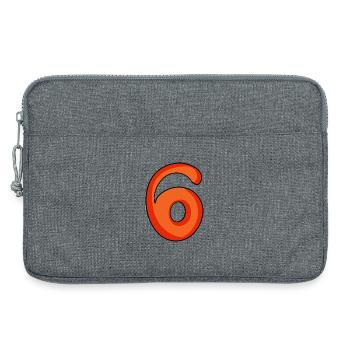 Numéro 6 - Sacoche pour ordinateur portable 13 pouces - gris chiné - Devant