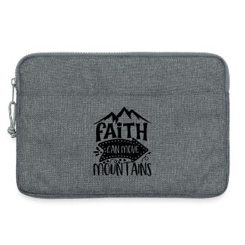 La foi peut déplacer les montagnes Inspiration - Sacoche pour ordinateur portable 13 pouces - gris chiné - Devant