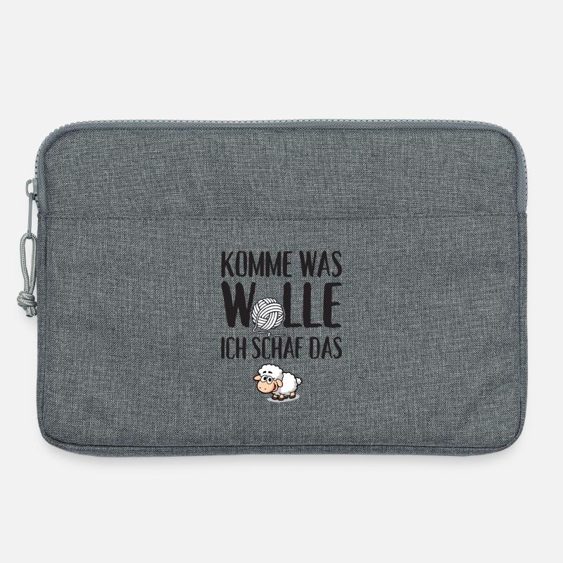 Komme was Wolle ich Schaf das - Laptoptasche 13" - Grau meliert
