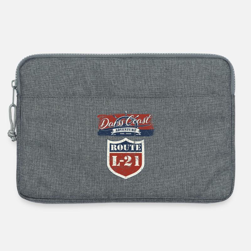 Darss Coast - Route L-21 Biker  - Laptoptasche 13" - Grau meliert