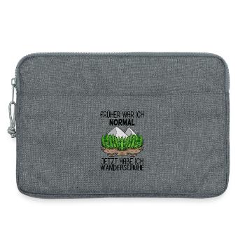 Berg Berge Wandern - Laptoptasche 13" - Grau meliert - Vorne