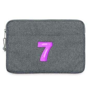 7 violet - Sacoche pour ordinateur portable 13 pouces - gris chiné - Devant