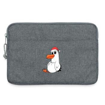 Noël mouette - Sacoche pour ordinateur portable 13 pouces - gris chiné - Devant