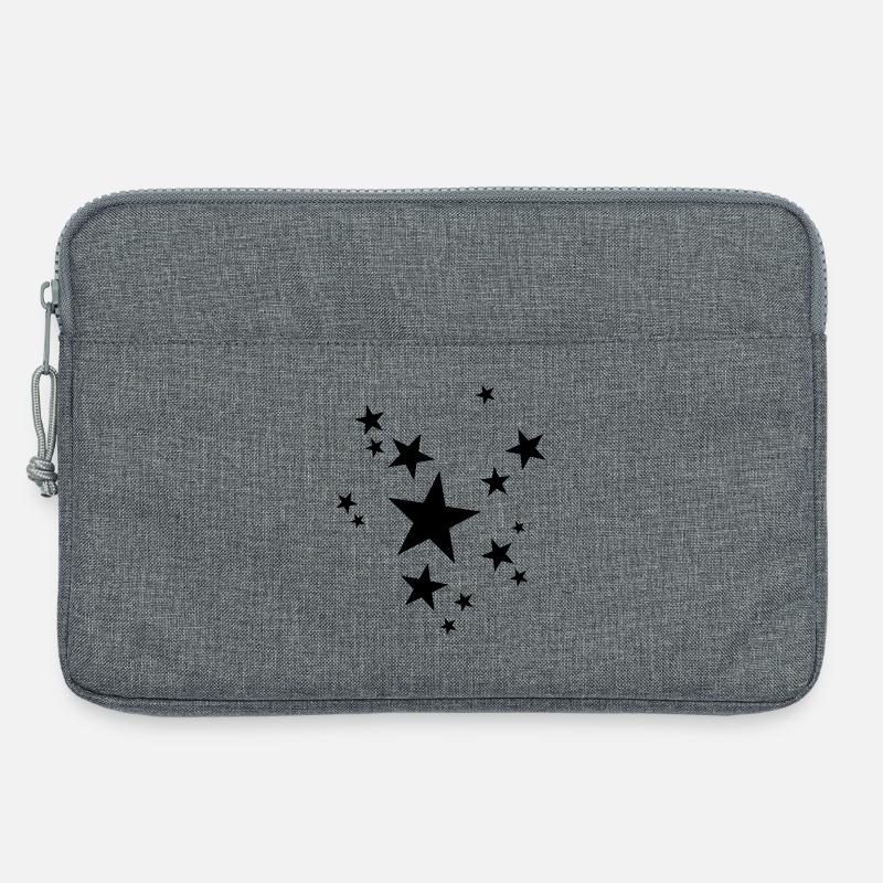 Sterne Zauber Glitzer Design Geschenk - Laptoptasche 13" - Grau meliert