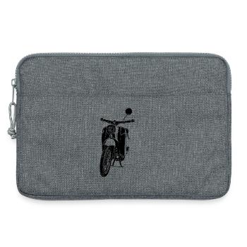 Cyclomoteur Schwalbe - Sacoche pour ordinateur portable 13 pouces - gris chiné - Devant