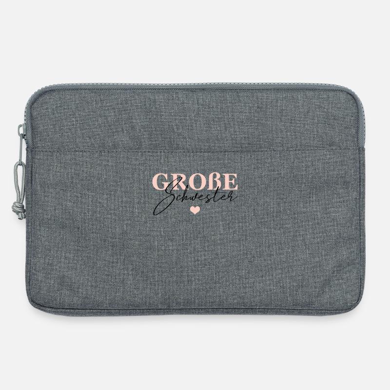 Große Schwester - Laptoptasche 13" - Grau meliert