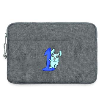 1 an 1 cadeau d’anniversaire - Sacoche pour ordinateur portable 13 pouces - gris chiné - Devant