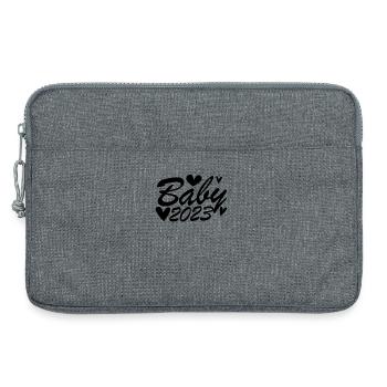 Bébé 2023 - Nouveau-né 2023 Cadeau bébé - Sacoche pour ordinateur portable 13 pouces - gris chiné - Devant