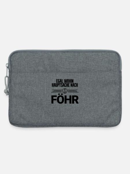 Nordsee Föhr - Laptoptasche 13" - Grau meliert