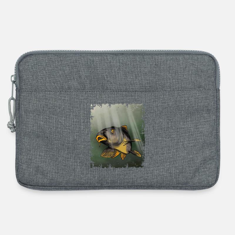 Karpfenfischen Unterwasserfisch-Design - Laptoptasche 13" - Grau meliert