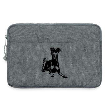 Deutscher Pinscher - Laptoptasche 13" - Grau meliert - Vorne