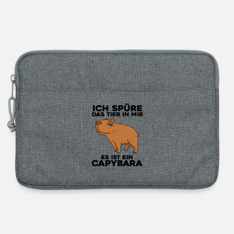 Capybara Wasserschwein - Laptoptasche 13" - Grau meliert