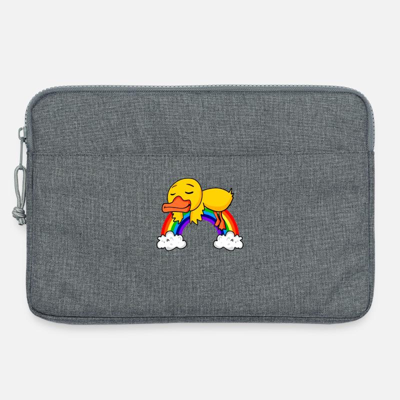 Regenbogen Ente - Laptoptasche 13" - Grau meliert