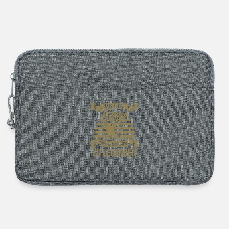 Bogenschiessen mit dem Bogen in den Händen - Laptoptasche 13" - Grau meliert
