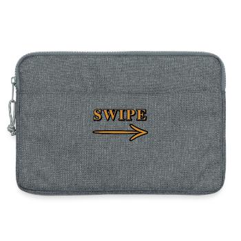 Conception de la direction de la flèche de balayage - Sacoche pour ordinateur portable 13 pouces - gris chiné - Devant