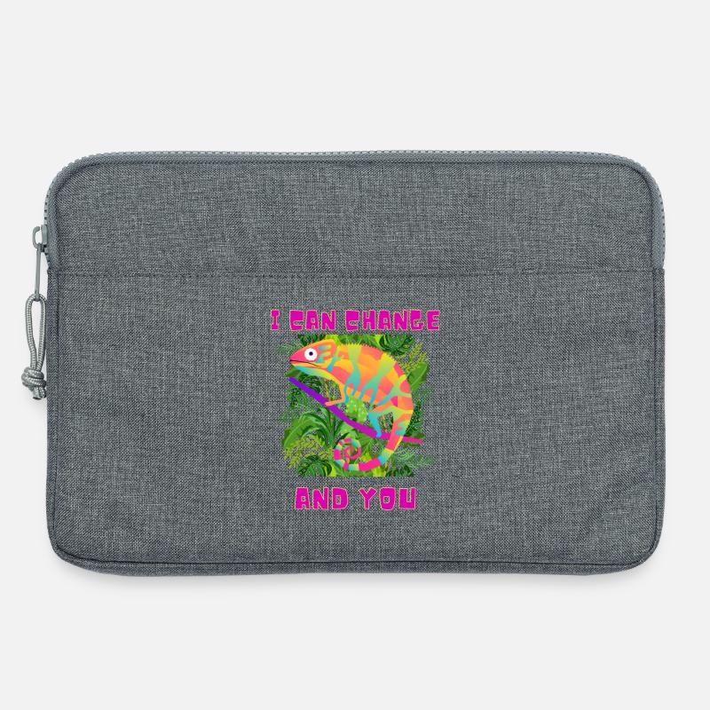 Funny Chameleon ;) - Laptoptasche 13" - Grau meliert