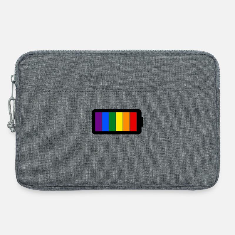 Regenbogenfarben Batterie Loading - Gay Pride - Laptoptasche 13" - Grau meliert