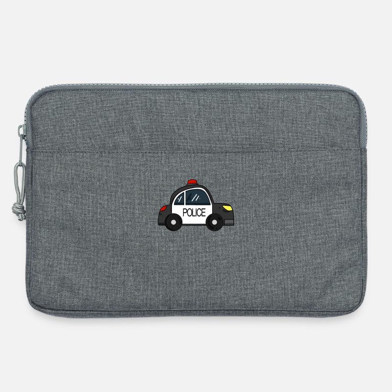 Polizei Auto - Laptoptasche 13" - Grau meliert