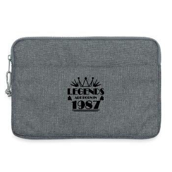 1987 - Jahrgang 1987 - Laptoptasche 13" - Grau meliert - Vorne