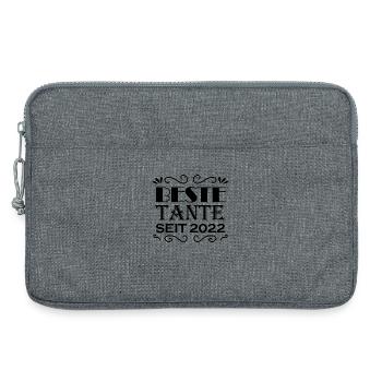 Beste Tante seit 2022 - Laptoptasche 13" - Grau meliert - Vorne