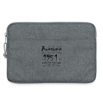 1951 - Jahrgang 1951 - Fantastisch seit 1951 - Laptoptasche 13" - Grau meliert - Vorne