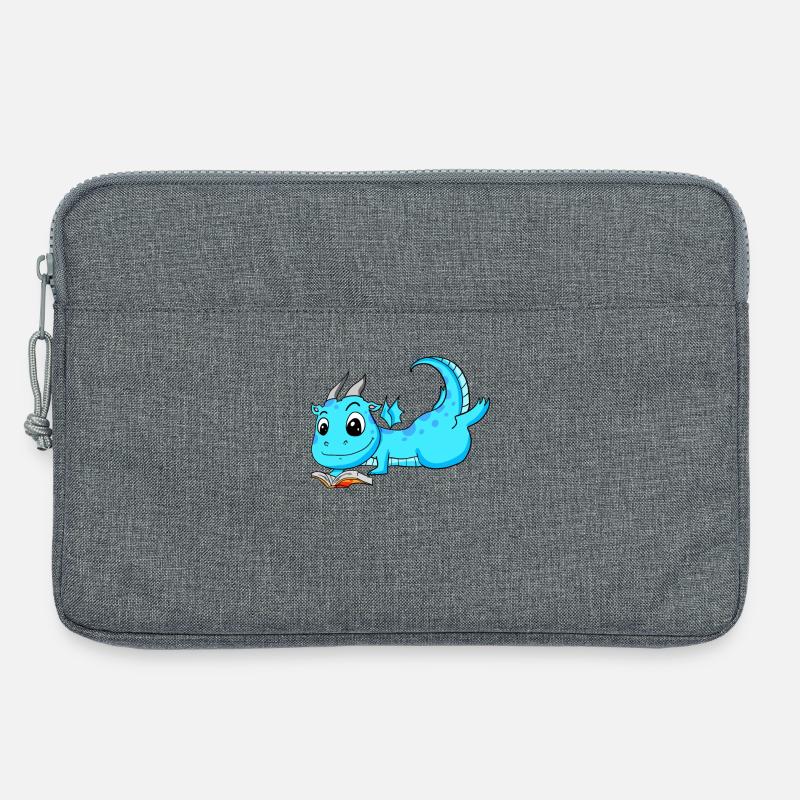 Bücher Drache Drachen - Laptoptasche 13" - Grau meliert