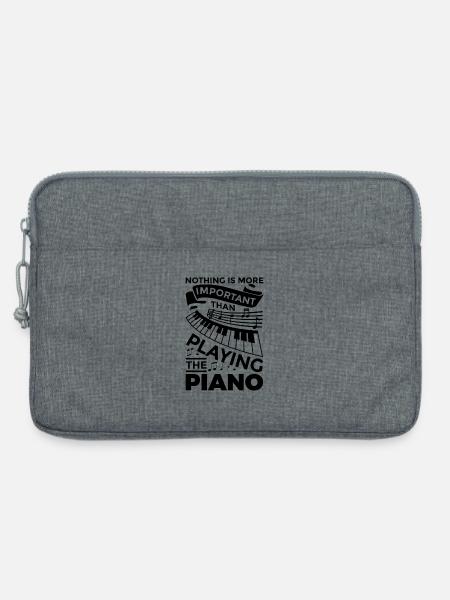 Piano Spruch - Laptoptasche 13" - Grau meliert