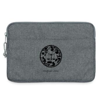 Zodiac sign Libra 001 black - Laptop bag 13" - heather grey - Front