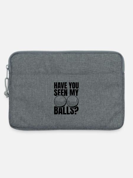 Hast du meine Golfbälle gesehen - Laptoptasche 13" - Grau meliert