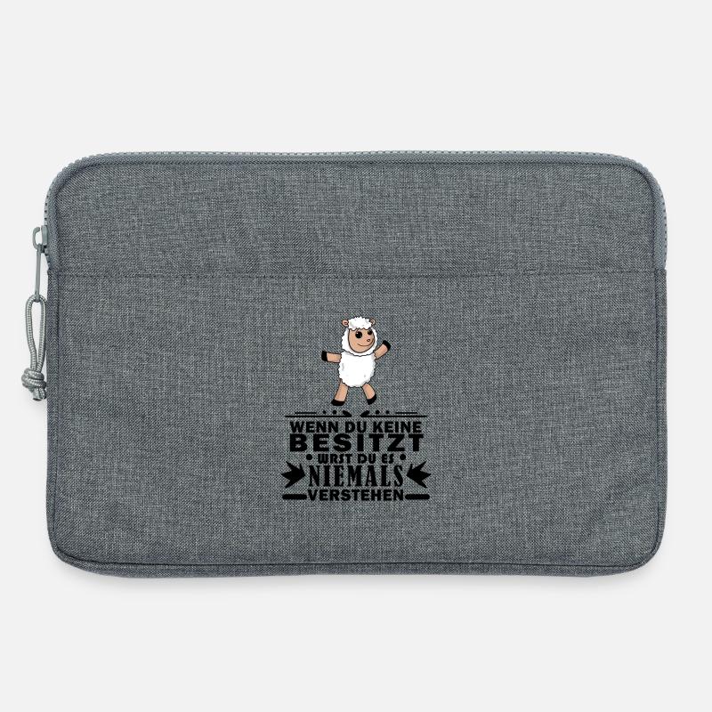 Schaf Schafe Spruch Sprüche - Laptoptasche 13" - Grau meliert