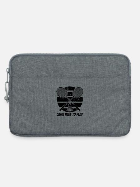 Badminton spielen - Laptoptasche 13" - Grau meliert